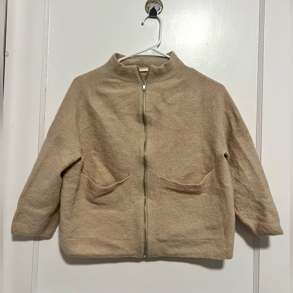 COS Oatmeal Color Wool Jacket Size M - Picture 1 of 3